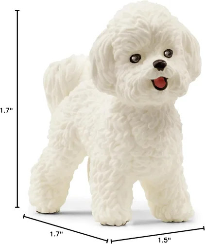 Miniatura 6 de Schleich Farm World - Figura de perro de juguete Bichon Frise - Juguetes de animales de granja para niños y niñas - Niños a partir de 3 años