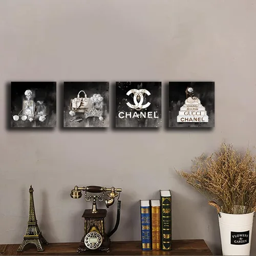 Miniatura 5 de Meetdeceny Arte de Pared de Moda para Sala de Estar - Decoración de Pared en Blanco y Negro para Habitaciones de Mujeres y Niñas - Impresiones