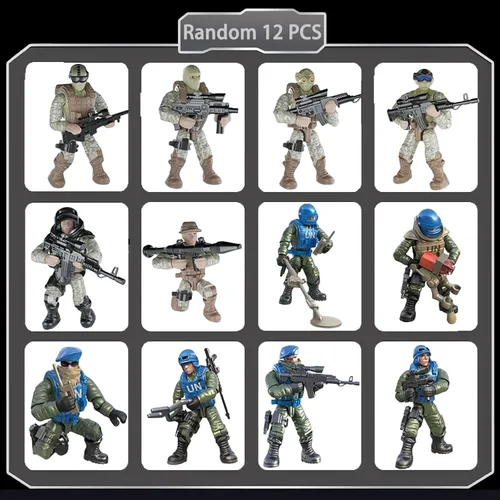 Miniatura 2 de YEIBOBO! Bolsas misteriosas de minifiguras, figuras de acción militar con armas y accesorios, paquete sorpresa de las fuerzas especiales Delta