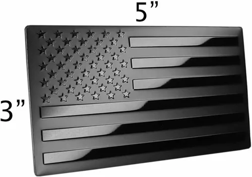 Miniatura 2 de Emblema de guardabarros de metal con bandera estadounidense de Estados Unidos para automóviles, camiones hacia adelante y atrás