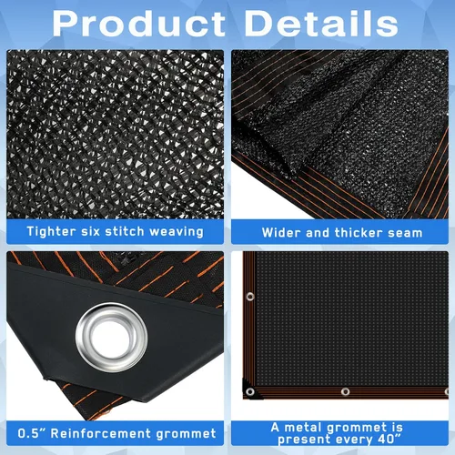 Miniatura 3 de Riakrum Cubierta de red de hojas de piscina de 20 x 40 pies, rectangular, color negro, cubierta de malla para estanque para piscinas enterradas que