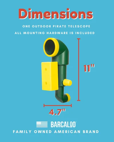 Miniatura 2 de Barcaloo Periscopio de juego para niños, niños pequeños, accesorio de juego de periscopio verde, accesorio de columpio monocular para casa