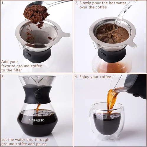 Miniatura 3 de Mixpresso Coffee cafetera de derrame, Transparente
