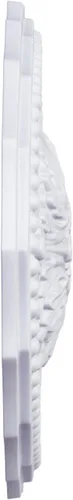 Miniatura 3 de Ekena Millwork CM16OX Medallón de techo Oxford, 16 7/8" W x 11 3/4" H x 1 1/2" P, imprimado en fábrica Imprimación de fábrica.
