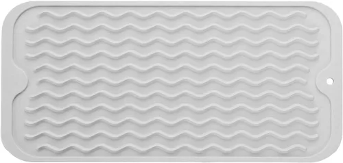 Miniatura 26 de Tapete de silicona para secar platos, antideslizante, fácil de limpiar, tapete escurridor de platos grande resistente al calor para encimera