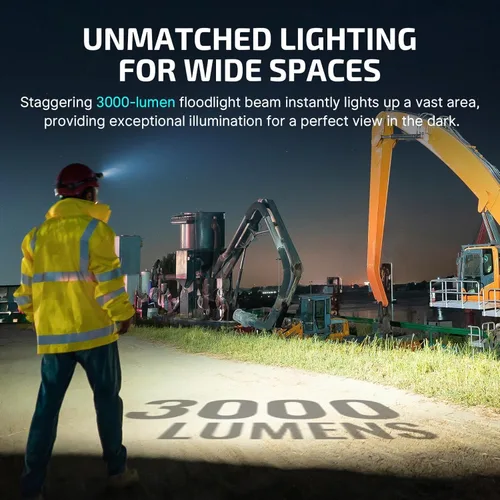 Miniatura 3 de OLIGHT Perun 3 Linterna Frontal Recargable, 3000 Lúmenes LED Faro con Luz Roja, Lámpara de Cabeza Impermeable con Banda para la Cabeza para Verde OD