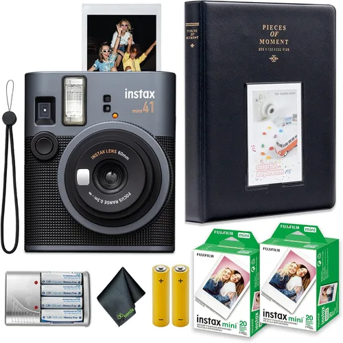 Miniatura 7 de Fujifilm Paquete de cámara de película instantánea Instax Mini 41 con paquete económico de película instantánea (60 hojas/fotos) + 4 pilas AA