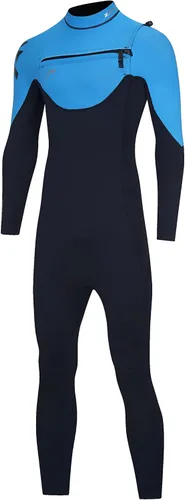 Trajes de neopreno para hombres y mujeres, traje húmedo con cremallera en el pecho para agua fría, guante de cuerpo completo de 0.036 pulgadas para