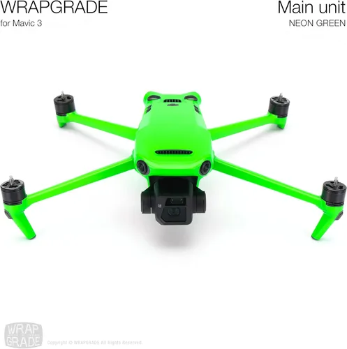 Miniatura 2 de WRAPGRADE Adhesivos de piel completa para DJI Mavic 3 / Mavic 3 Classic (verde neón)