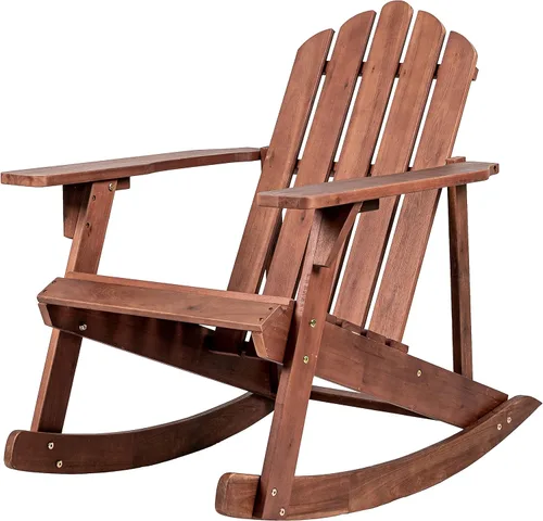 Miniatura 11 de JONATHAN Y Kiawah PAT1000D - Silla mecedora Adirondack de madera de acacia, resistente a la intemperie, para patio, terraza, jardín y hoguera, Negro