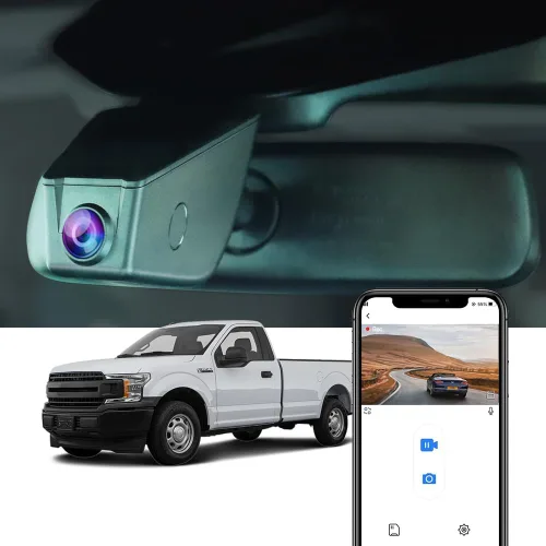 Miniatura 9 de Fitcamx Cámara de tablero 4K adecuada para Ford F250 F350 XL XLT 2011-2025 (DZ-00455), aspecto de fábrica OEM, video UHD 2160P, WiFi y aplicación