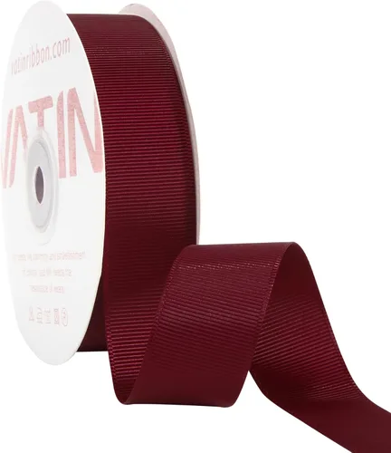 Miniatura 179 de Vatin - Rollo de cinta de grogrén, rollos de 25-50 yardas, perfecto para decoración de bodas, coronas, baby showers, envolturas de paquete de regalo