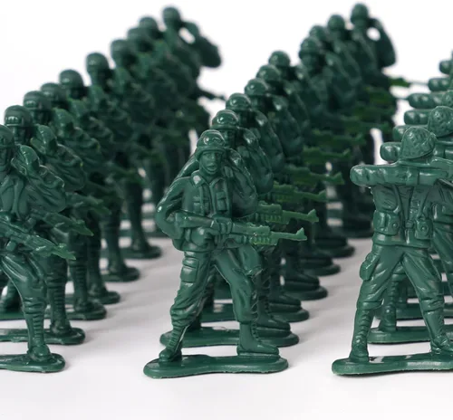 Miniatura 4 de Figuras de acción de plástico de 2 pulgadas, 10 esculturas únicas, paquete de 100 (verde)