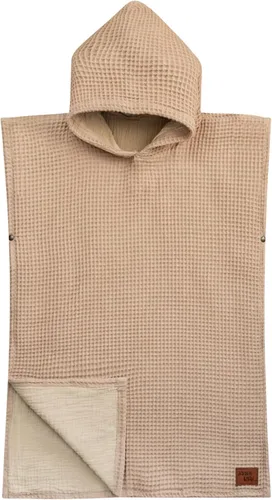 Miniatura 14 de Jade&Kai Toalla con capucha para bebés y niños pequeños, se ajusta a un poncho, gofre de algodón orgánico, ligera y absorbente, para baño, playa