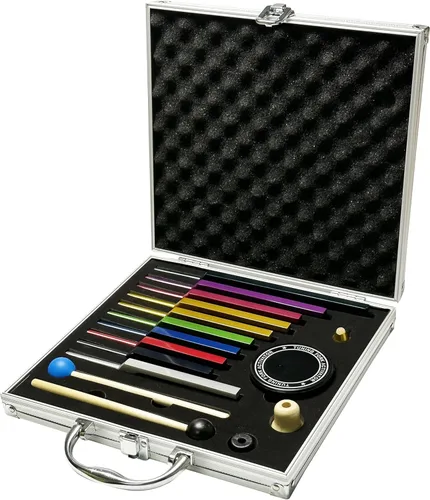 Miniatura 8 de Juego de diapasones Chakra para curación, 7 chakras + 1 diapasón con peso de propósito de alma con exquisita caja de regalo de aluminio, multicolor