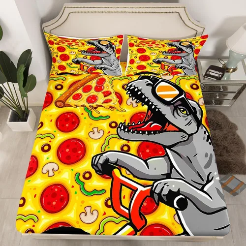 Miniatura 47 de Juego de sábanas bajeras para juegos tamaño individual, juego de ropa de cama con grafiti Lightning Strike para niños, adolescentes, decoración