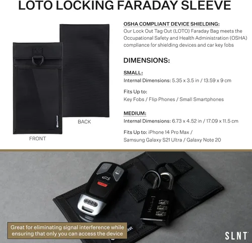 Miniatura 2 de SLNT Faraday - Funda para teléfono, bolsa de bloqueo de señal para teléfonos inteligentes, llaveros y dispositivos electrónicos, funda de bloqueo