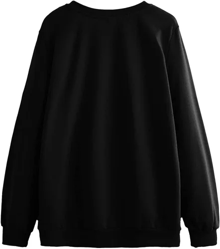 Miniatura 5 de Romwe Sudadera ligera de manga larga con estampado de gato para mujer