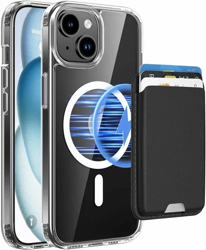 Miniatura 50 de Funda magnética para iPhone 12 Pro Max, cartera magnética desmontable con soporte para tarjetas, [compatible con MagSafe] grado militar, a prueba