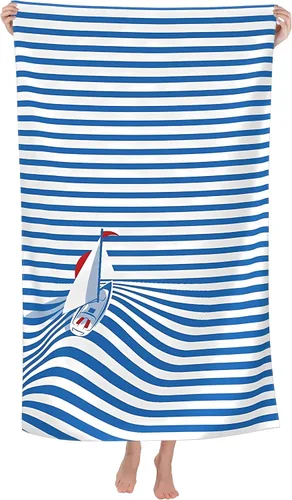 Miniatura 7 de COMFAR Toalla de playa de microfibra para niños, toallas de playa personalizadas para niños, toalla de playa sin arena, toalla de piscina de secado