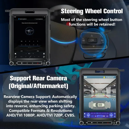 Miniatura 7 de Actualización estéreo de radio de coche para Ford F150 2013-2014, Android 13 8 Core [4 GB+64 GB] Unidad principal con pantalla táctil estilo T