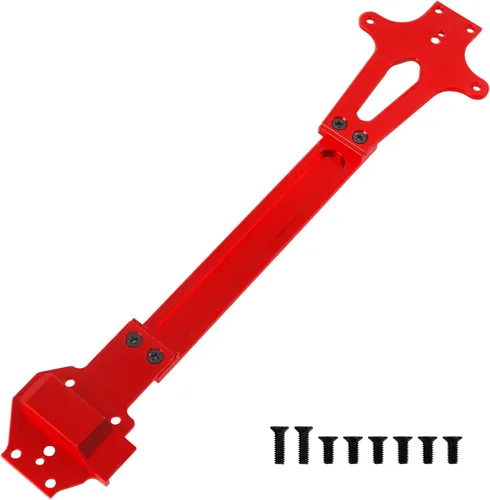 Miniatura 2 de ShareGoo - Bandeja de radio de metal y eje central de transmisión central compatible con WLtoys 124016 124017 124018 124019 1/12 RC piezas de Rojo