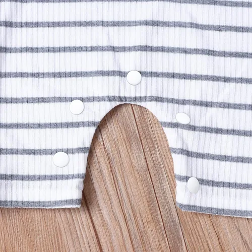 Miniatura 2 de UWBACK Mameluco de verano para recién nacido, a rayas, sin mangas, para bebé
