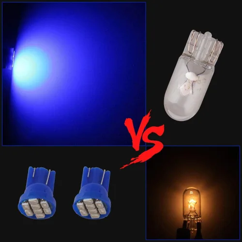 Miniatura 3 de Grandview Super brillante 80 lúmenes T10 cuña 194 168 2825 175 192 W5W azul alta potencia 1206 10-SMD luces LED bombilla placa interior mapa cúpula