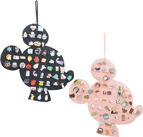 Miniatura 10 de Organizador Colgante de Broches Exhibidor de Alfileres Esmaltados Exhibidor de Broches Linda Forma de Dibujos Animados Soporte de Almacenamiento