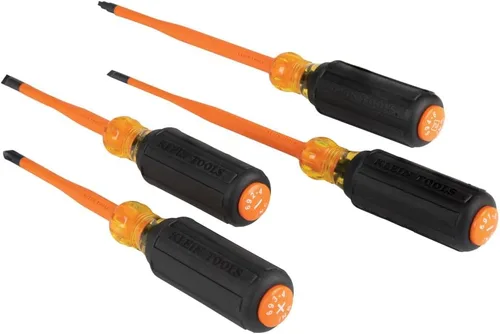 Miniatura 10 de Klein Tools 33734INS - Juego de destornilladores aislados de punta delgada de 1000 V, fabricado en EE. UU., Phillips, gabinete, punta delgada