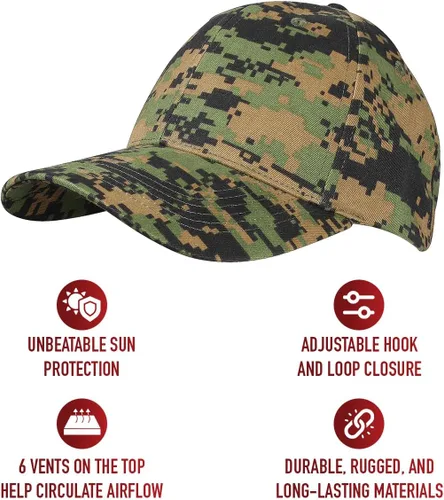 Miniatura 2 de Rothco Supreme Camo - Gorra de béisbol de camuflaje para actividades al aire libre