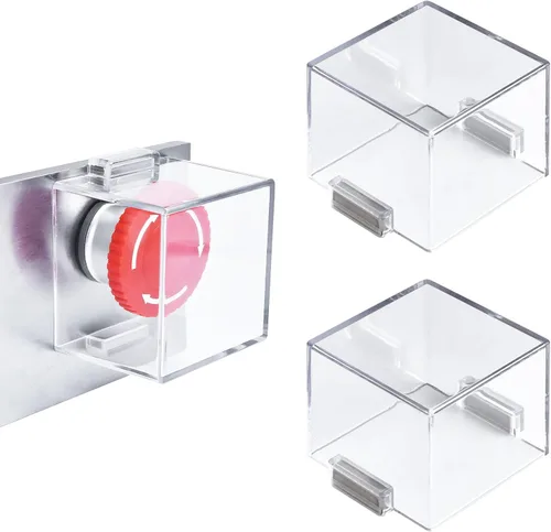 Miniatura 9 de 4 protectores de plástico transparente para interruptor de botón, a prueba de polvo, pomo de parada de emergencia para botón de encendido de 0.866