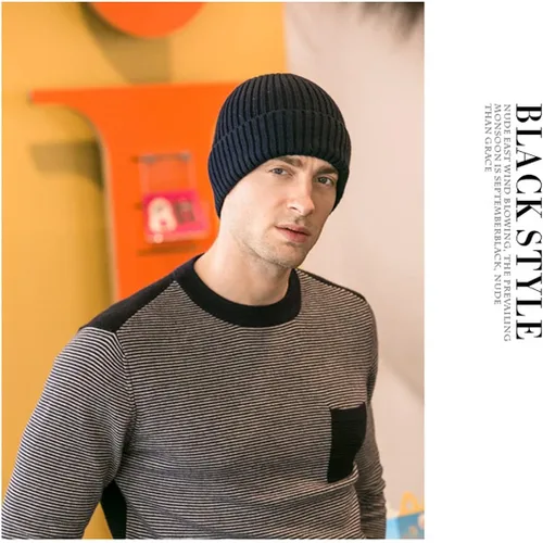 Miniatura 30 de Gorro de invierno para hombre y mujer, gorro de lana de punto para actividades al aire libre y uso diario