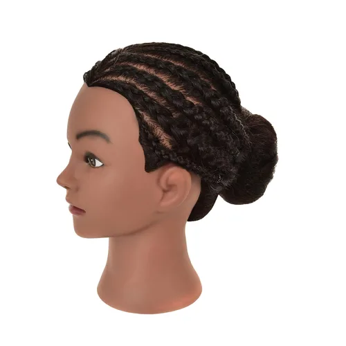 Miniatura 3 de RIHANNAHAIR - Cabello humano 100% real estilo afro, incluye cabeza de maniquí para peluquería: prácticas de estilismo, trenzado, rizado, estilizado