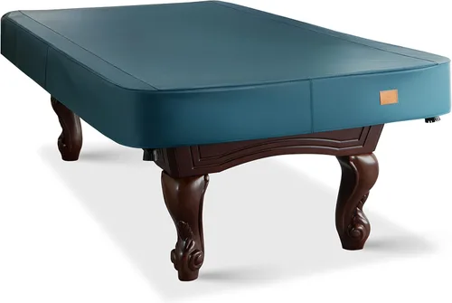 Miniatura 9 de Cubierta de mesa de billar de cuero sintético resistente, cubierta impermeable y resistente a desgarros para mesa de billar de 7/8/9 pies, 8 pies