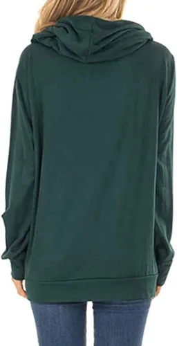 Miniatura 2 de KAKALOT Sudadera con capucha para mujer con cuello redondo y cordón