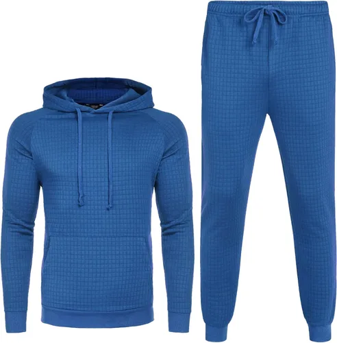 Miniatura 7 de COOFANDY Conjunto deportivo de 2 piezas con capucha y bolsillo para hombre