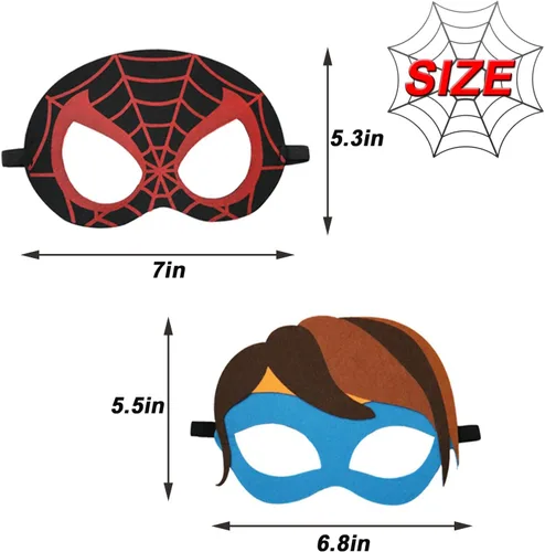 Miniatura 2 de Máscaras de fiesta para niños, 16 paquetes de suministros para niños, regalo de cumpleaños, Halloween, cosplay, fiesta, suministros de máscaras