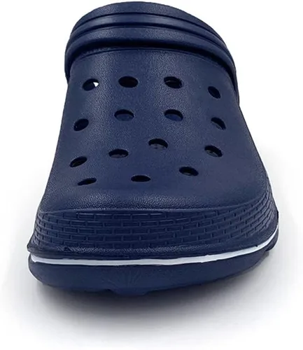 Miniatura 3 de Pantuflas unisex clásicas con forro de cuero estilo zuecos, AC1519