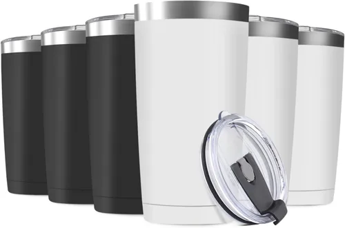 Miniatura 17 de Vaso de viaje de 20 oz, aislado al vacío, con tapa, de acero inoxidable, doble pared; taza térmica de café para el hogar, la oficina, al aire libre