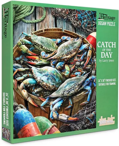 Miniatura 11 de William Bock - Rompecabezas de 550 piezas para adultos - Blue Crab Bay - Rompecabezas de playa para mujeres y hombres - Rompecabezas geniales - Arte