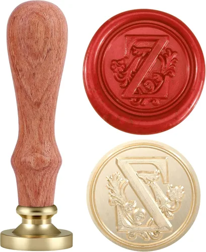 Miniatura 20 de Yoption Classic timbre para estampar en cera, 26 letras de la A a la Z, retro, s
