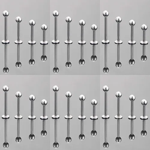 Miniatura 4 de Labret Barbell 24 piezas Monroe - Piercing para labio, hélice, tragus, cartílago, piercing de acero quirúrgico para mujeres y hombres, 20-12G