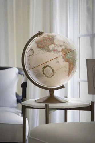 Miniatura 5 de Replogle Globos Franklin World Globe, océano antiguo, 12 pulgadas de diámetro, relieve elevado (relieve tridimensional para cordilleras). Este globo