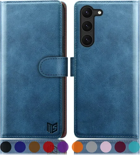 Miniatura 10 de SUANPOT para Samsung Galaxy S23 +/ Plus Funda tipo cartera con bloqueo RFID, soporte para tarjetas de crédito, funda protectora de libro tipo Flip