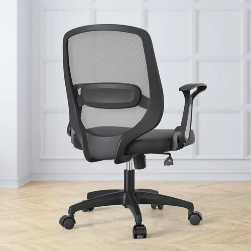 Miniatura 10 de Silla de escritorio ergonómica con brazos abatibles, soporte lumbar para trabajo, estudio, adultos y estudiantes