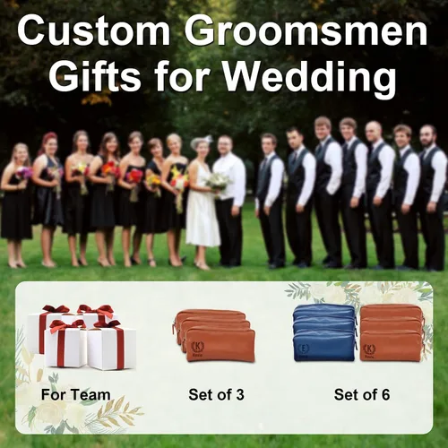 Miniatura 2 de Neceser personalizado para hombres con nombre – Neceser para hombre para viajar – Kit de aseo Dopp para hombre, regalo de padrinos de boda, regalos
