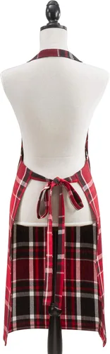 Miniatura 2 de SARO LIFESTYLE Jarret Collection - Delantal de cocina clásico a cuadros, 24 x 36 pulgadas, rojo