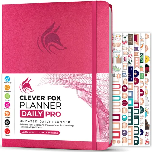 Miniatura 23 de Clever Fox Agenda Daily PRO – Agenda diaria de 8.5 x 11 pulgadas tamaño A4 y diario de gratitud para aumentar la productividad, gestión del tiempo