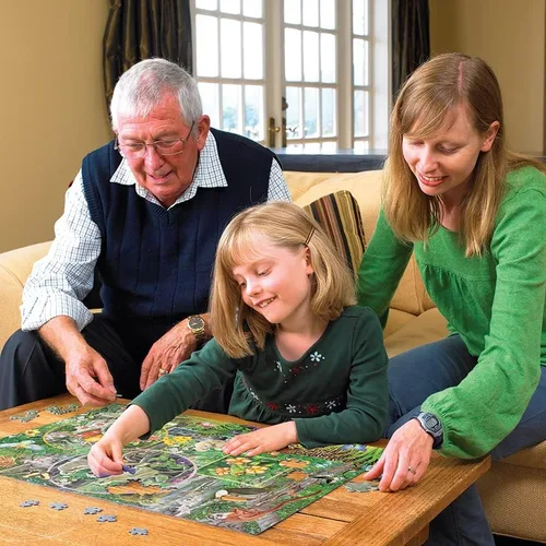 Miniatura 4 de Cobble Hill Family Piece's 350 Puzzle – Rainforest Magic – Póster de muestra incluido